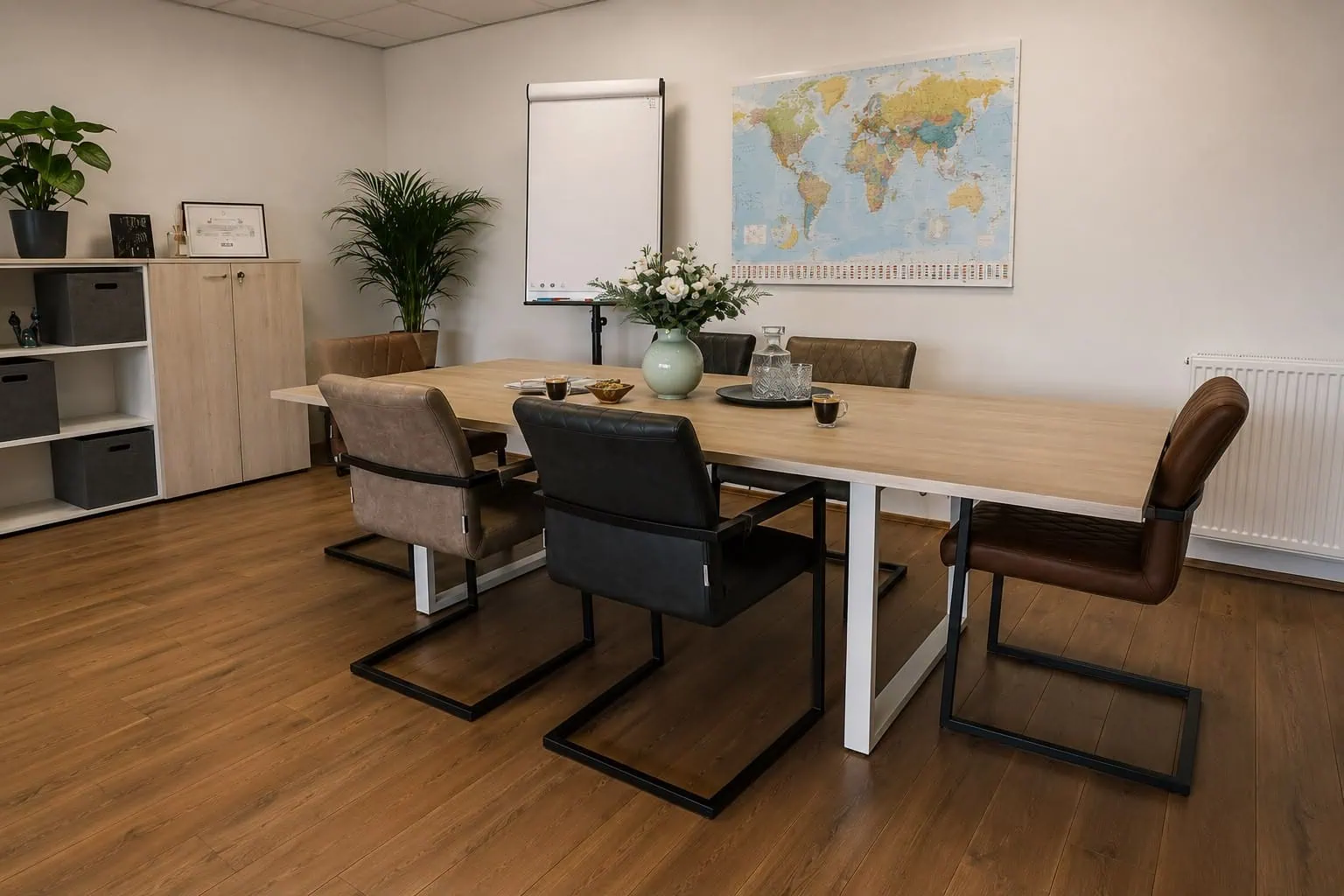 Vergaderruimte voor financieel adviesgesprek bij Schipperen Advies in Oud-Gastel